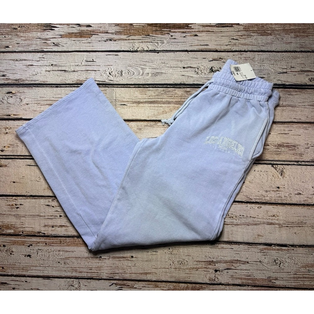 Forever 21 blue wide leg Sweatpants‎ medium M NWT
